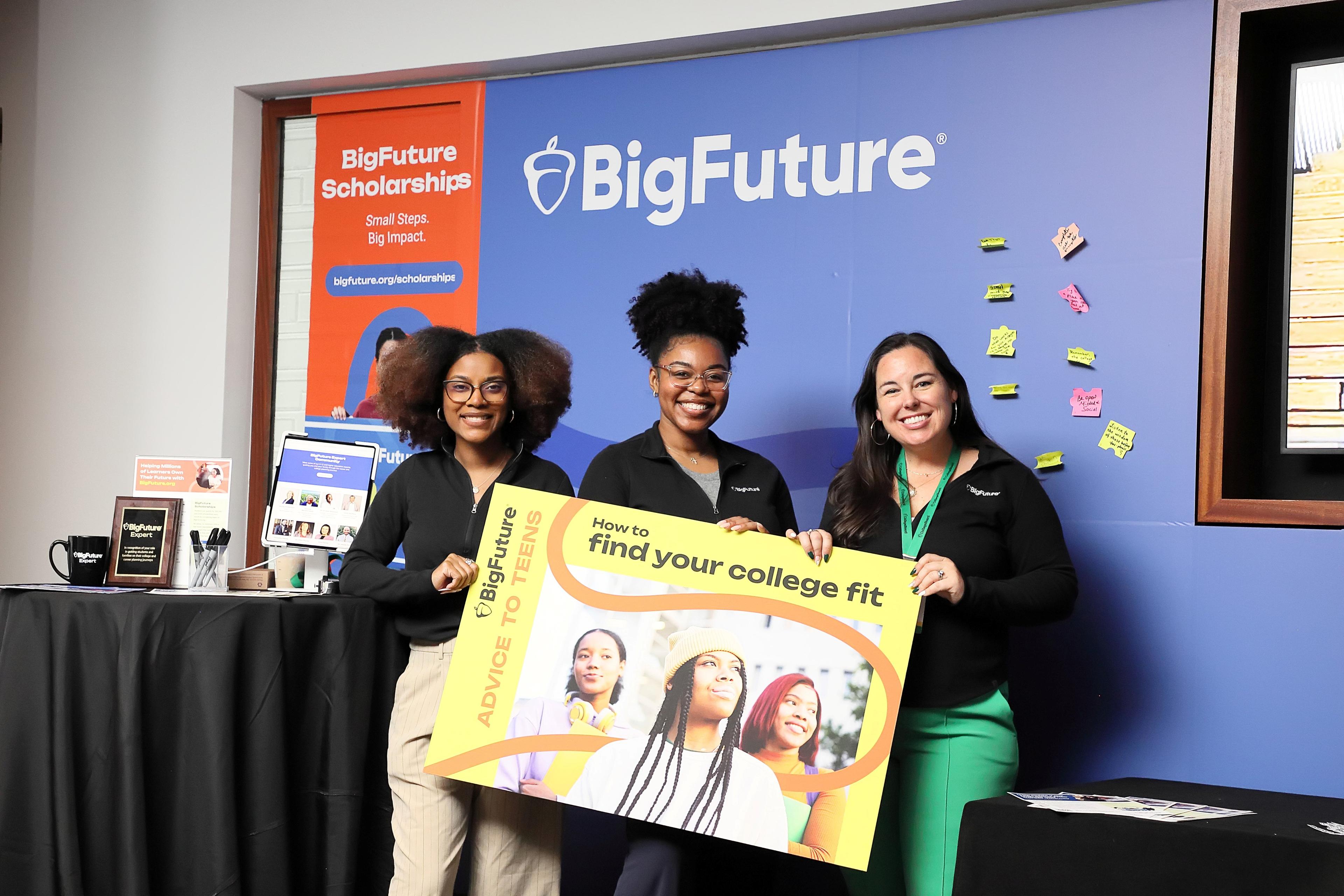 College Board staff at the BigFuture booth.
